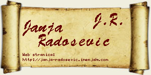 Janja Radošević vizit kartica